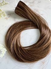 Load image into Gallery viewer, Sasha 22-inch hybrid weft hair extension, centered product view